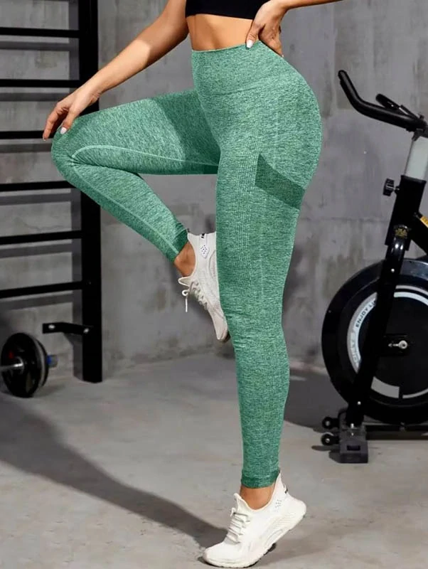 Športové legíny s vysokým pásom a push-up efektom – Veľkosť L