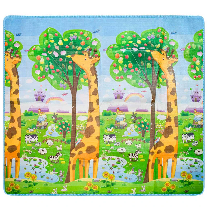 Detská edukačná penová podložka obojstranná ZOO 180x200cm