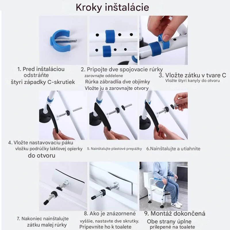 Bezpečnostné madlo k WC