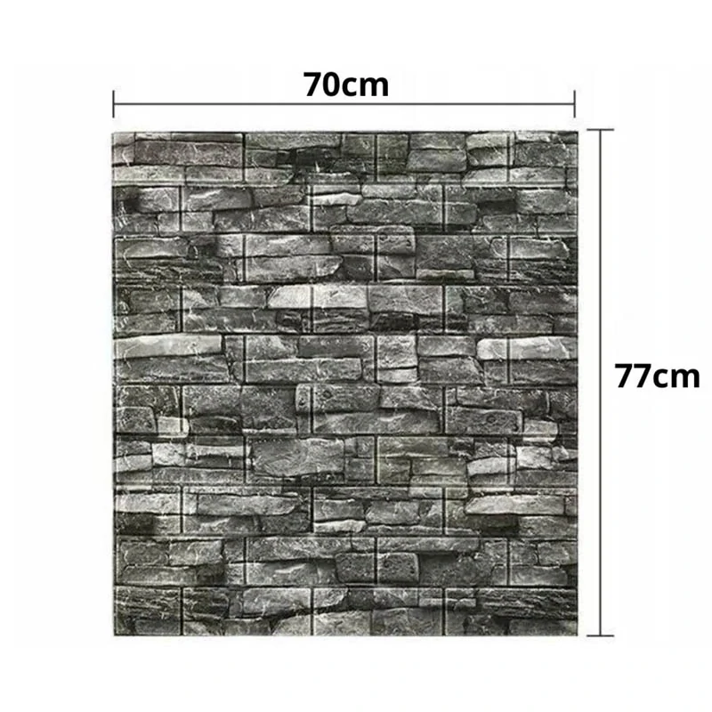 Samolepiaci 3D panel na stenu Sivá tehla 70x77cm