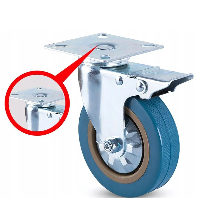Otočné nábytkové koliesko 3" 75mm s brzdou