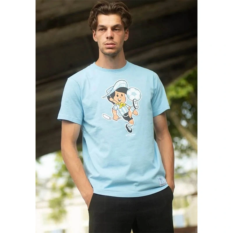 Tričko Retro FIFA Classics Argentina "78 Mascot Gauchito – modrá: veľkosť "M"