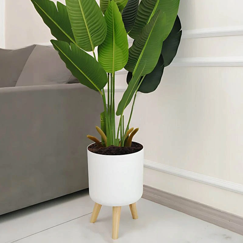Kvetináč na nožičkách 21cm biely