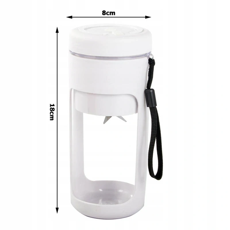 Prenosný smoothie mixér USB bezdrôtový 450 ml sivý