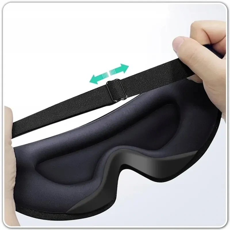 Ergonomická 3D maska na oči na spanie čierna