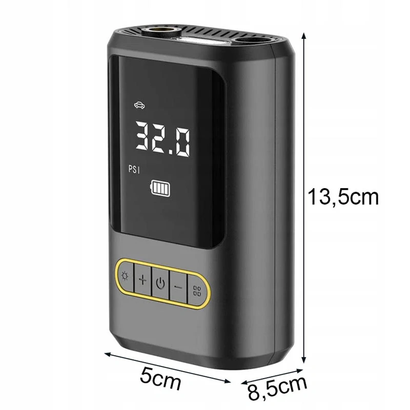 Elektrická LED pumpa ATJ-8466 s kompresorom, manometrom 10 bar