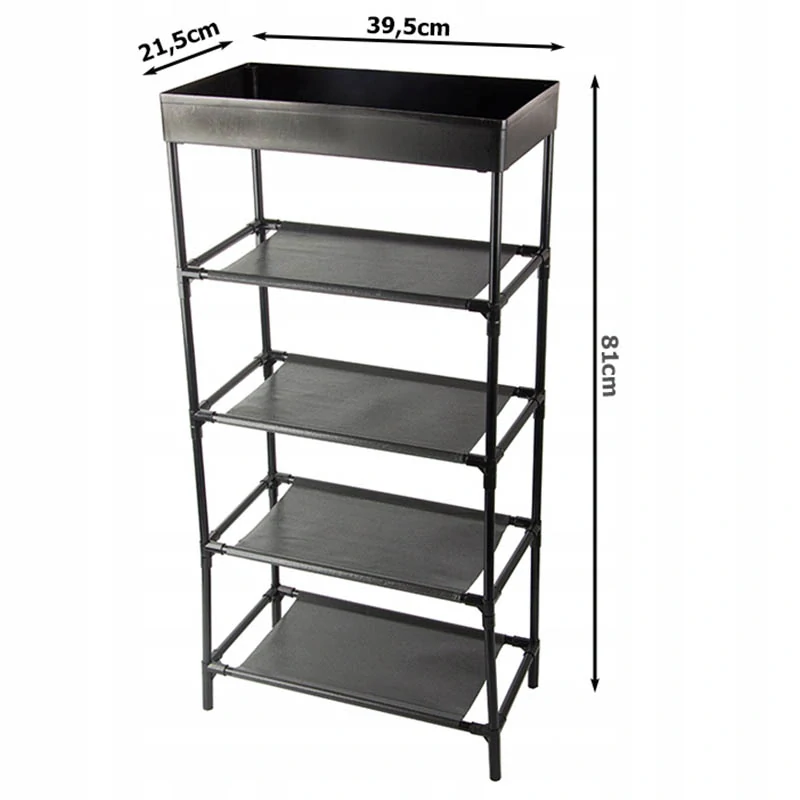Plastový regál s 5 policami 81cm