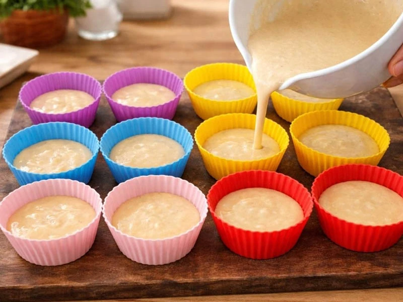 Silikónové formičky na muffiny a koláčiky – sada 12 ks