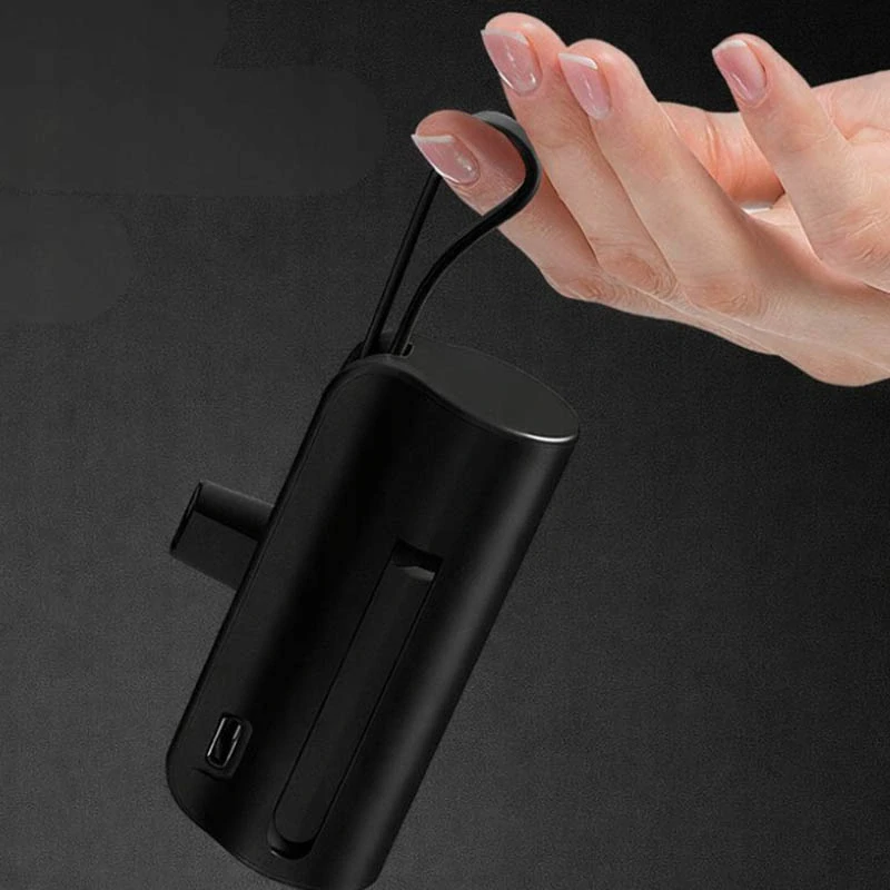 Powerbanka 5000 mAh s Lightning konektorom čierna