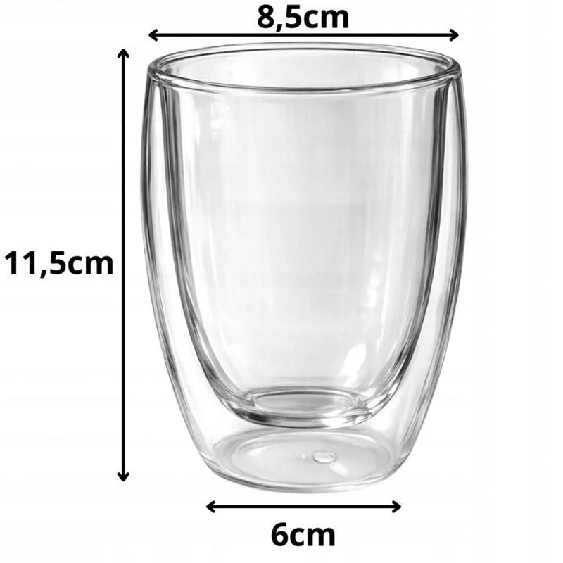 Termo pohár s dvojitým sklom 350 ml