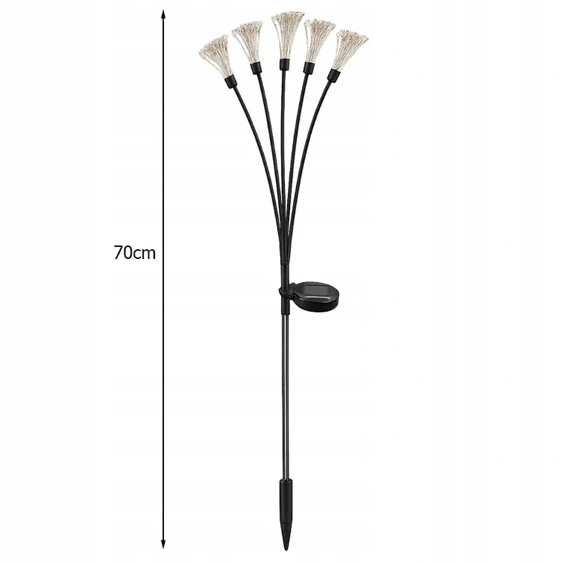 Solárna záhradná LED lampa s efektom ohňostroja – 2 ks
