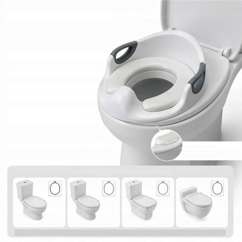 Detské WC sedadlo s rukoväťami a mäkkým sedením