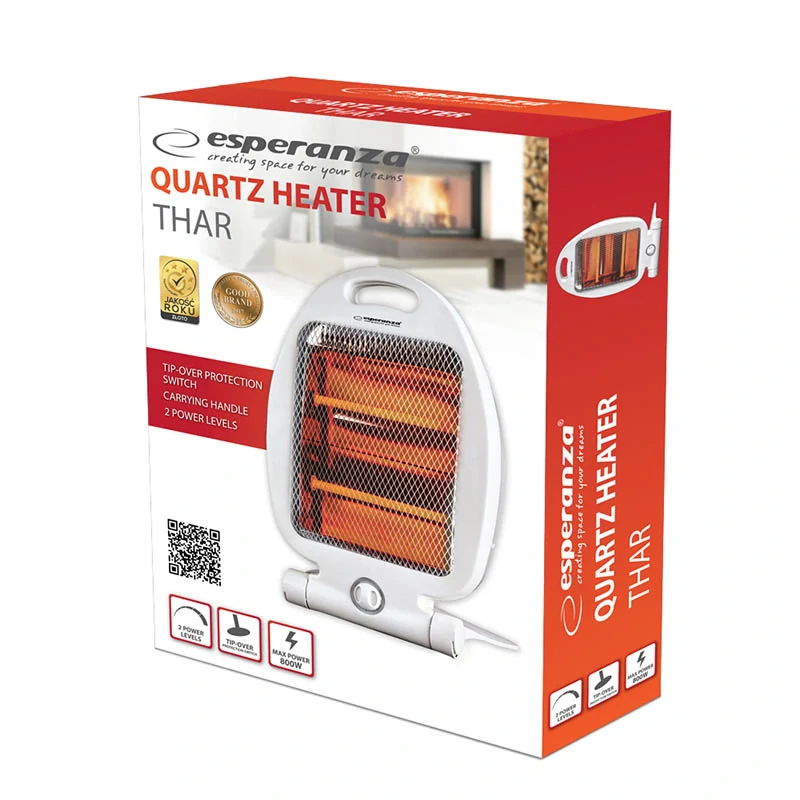 Kremičitý ohrievač Esperanza THAR 400/800 W