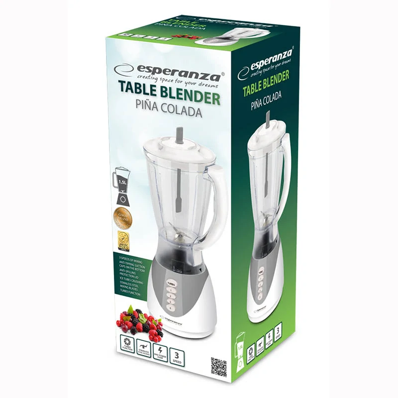 Stolný mixér Esperanza PIÑA COLADA sivý 1,5 L