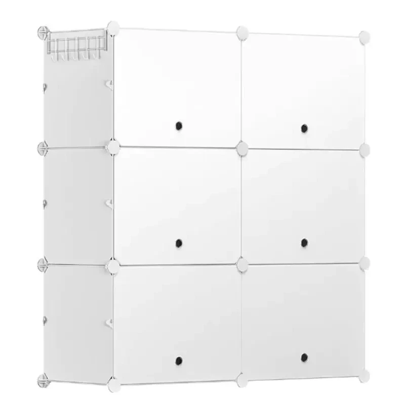 Modulárna skriňa HÖGLER s dvierkami 6 modulov 12 úrovní 85 x 96 x 31 cm biela