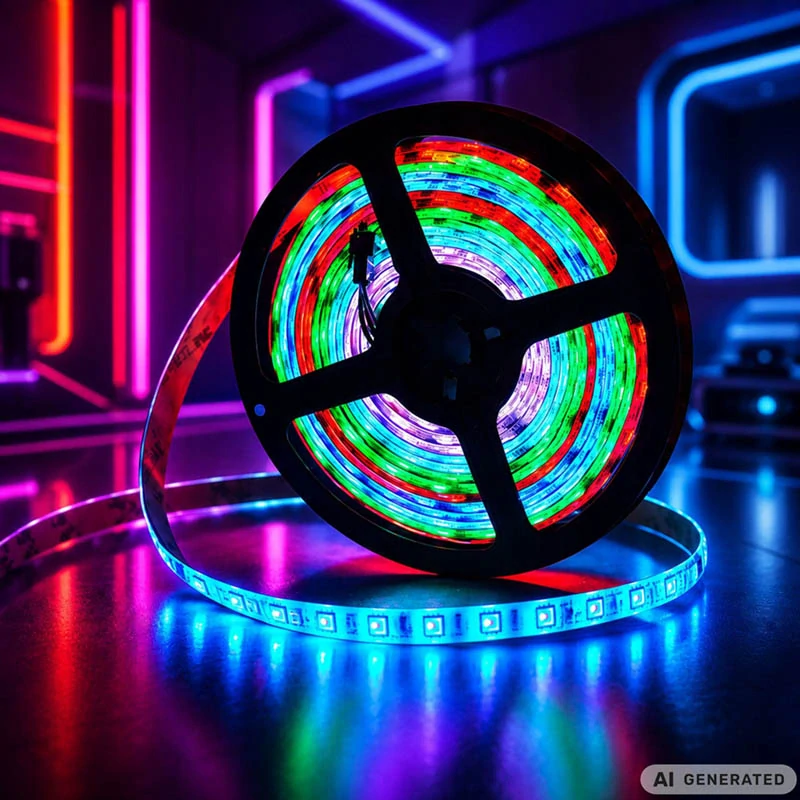 RGB LED pás 10 m 5050, 12 V, s aplikáciou, ovládačom a Music Sync