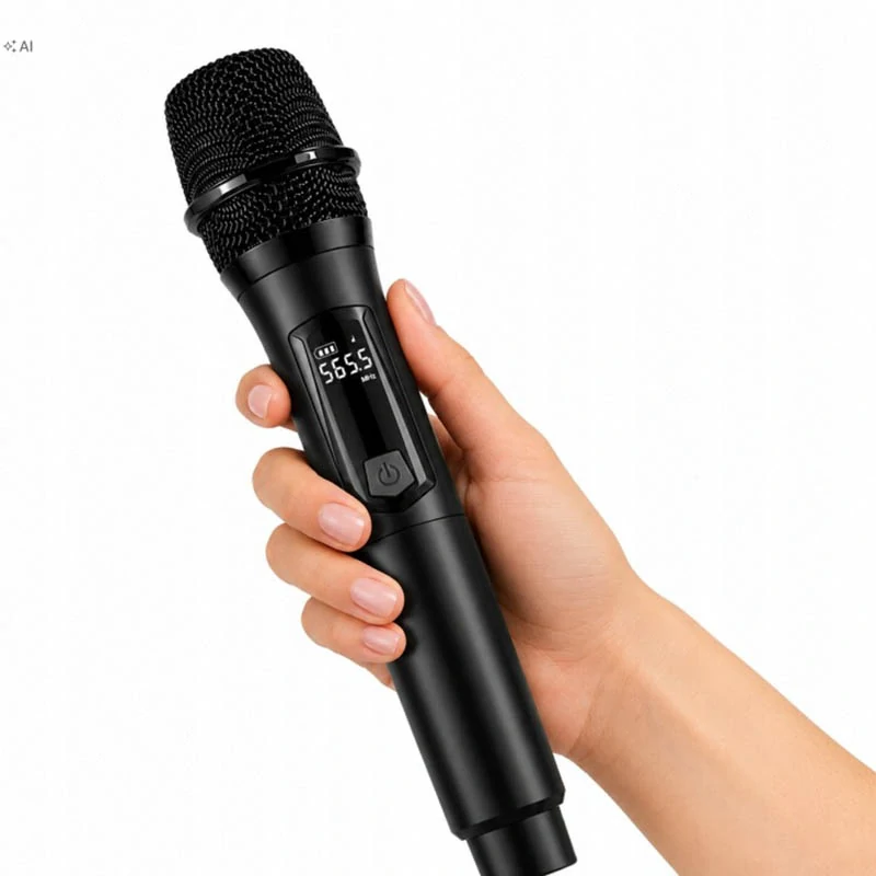 Bezdrôtové mikrofóny 2 ks s prijímačom pre karaoke, vystúpenia a prezentácie