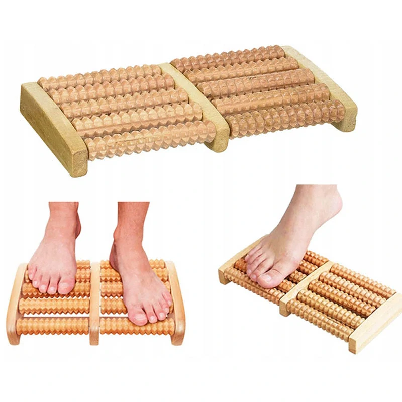 Masážny valček na nohy drevený