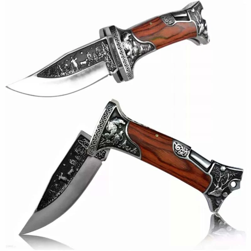 Lovecký nôž Kandar Hunter Wood I. s gravírovaním textu