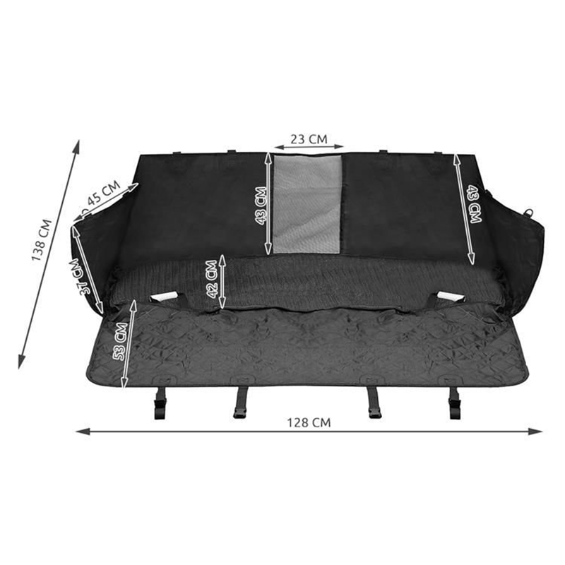 Podložka pre psa do auta 128x138cm