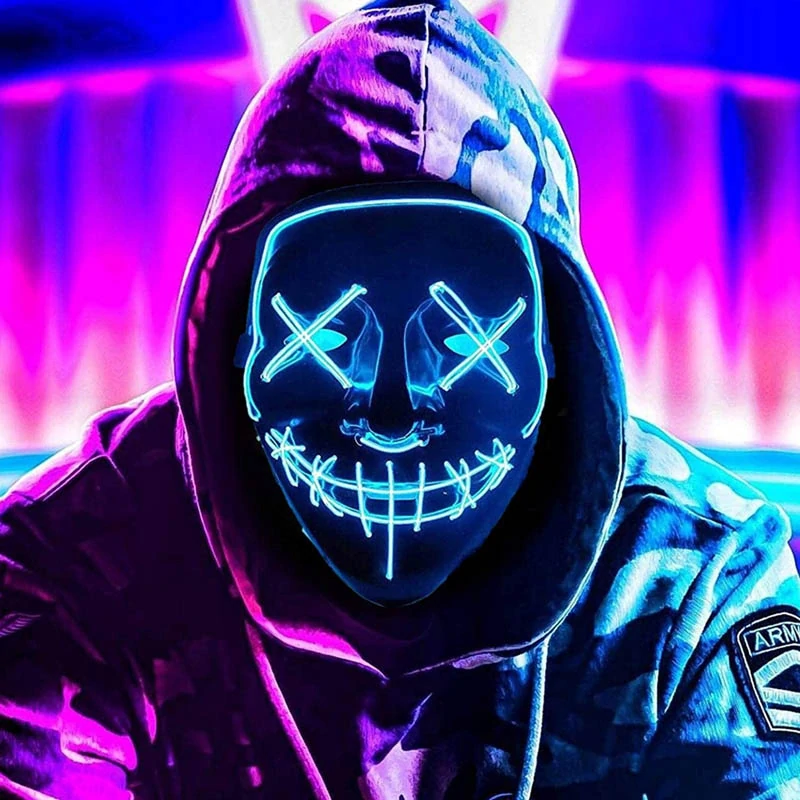 Halloweenska LED maska