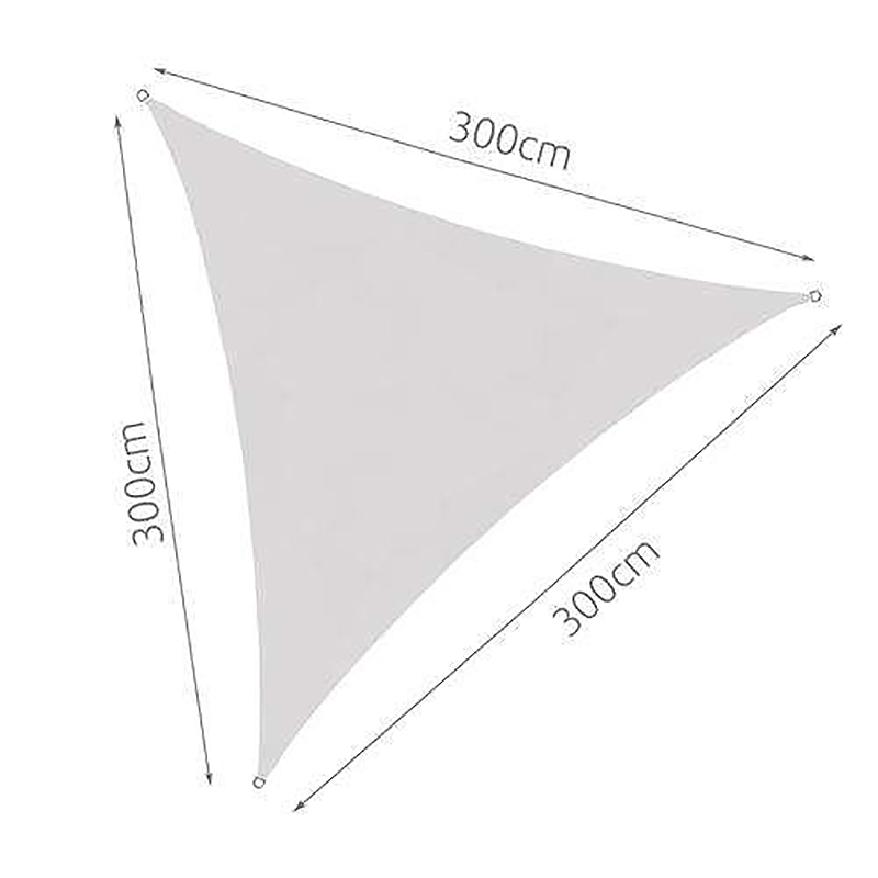 Tieniaca plachta 3x3x3 metre sivá