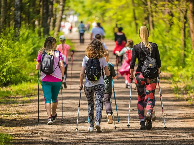 ENERGIA - Teleskopická turistická palica Nordic červená 1ks