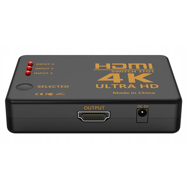 HDMI switch s 3 slotmi s diaľkovým ovládaním