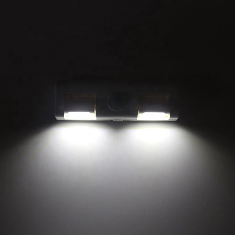 Bezdrôtová lampa s pohybovým senzorom na batérie 8 LED biela