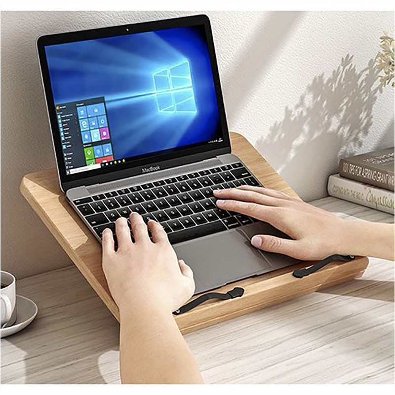 Stojan na notebook, knihu, tablet skladací bambusový