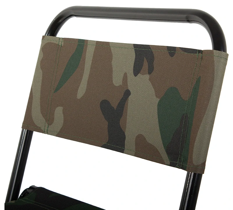Turistická skladacia stolička s operadlom Army