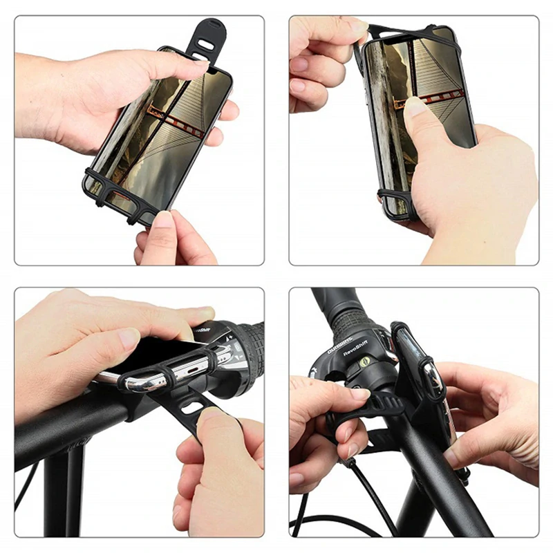 Silikónový držiak telefónu na bicykel