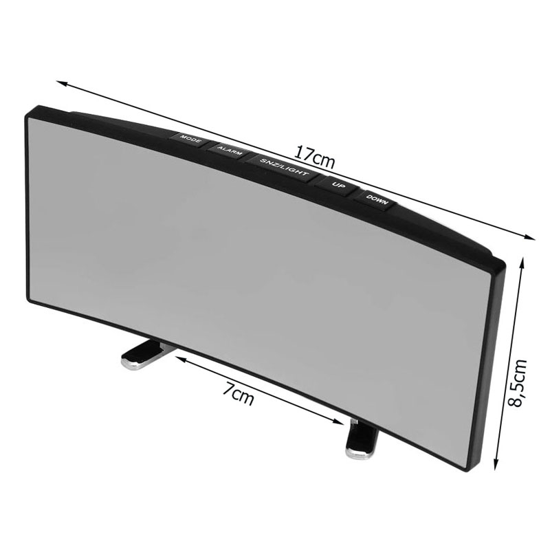 Digitálny LED budík so zrkadlom a teplomerom DT-6507