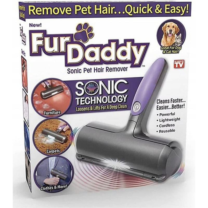 Fur Daddy Vibračná kefa na srsť LED