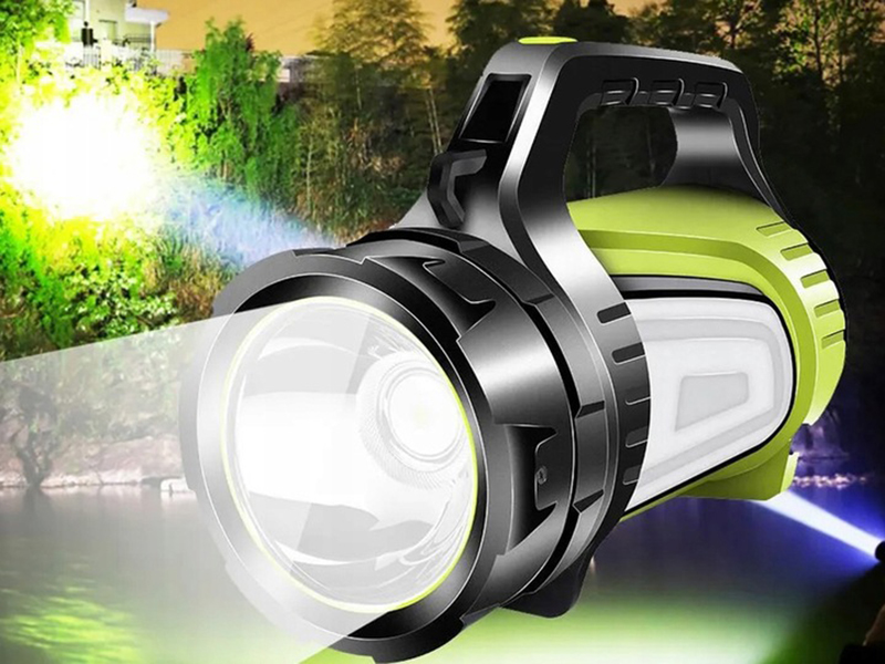Nabíjateľná LED baterka s červeným výstražným svetlom