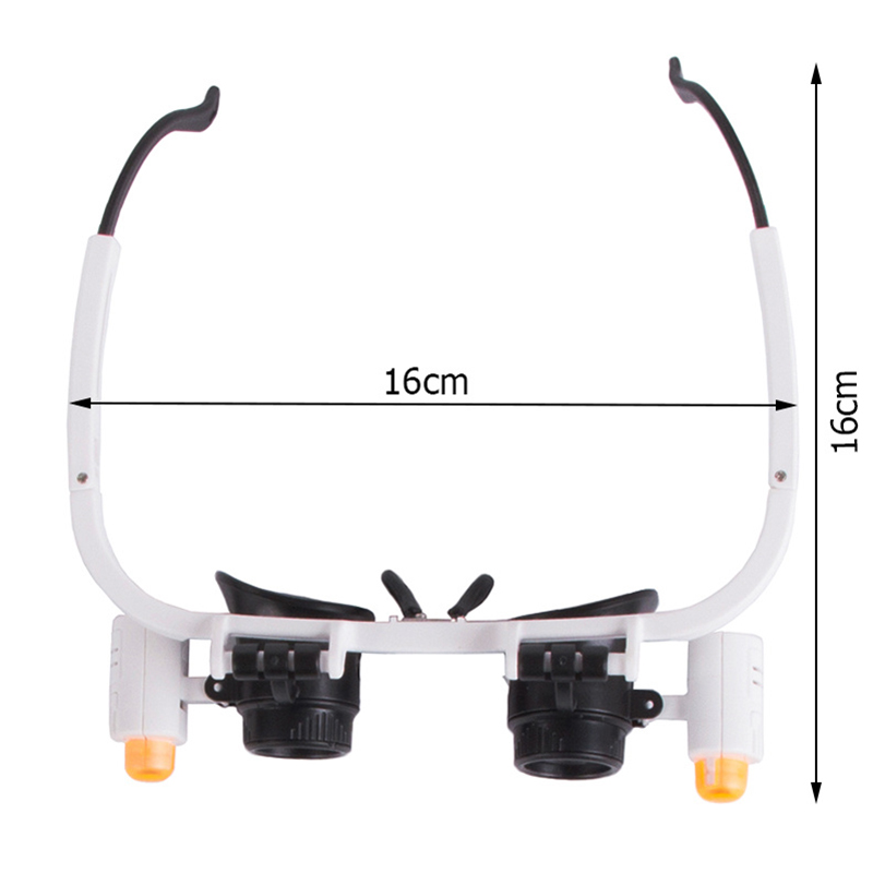 Náhlavná lupa okuliare s 2LED osvetlením 25x