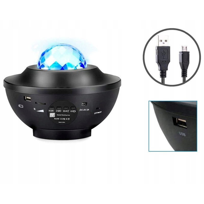 Nočná lampa s projektorom hviezd Bluetooth
