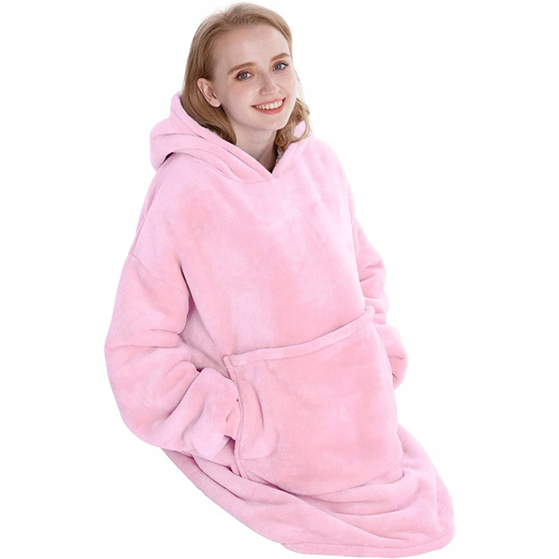 Teplá bunda XXL Oversize svetloružová