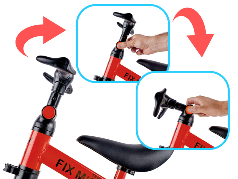 Detská trojkolka s pedálmi Trike Fix Mini 3v1 červená