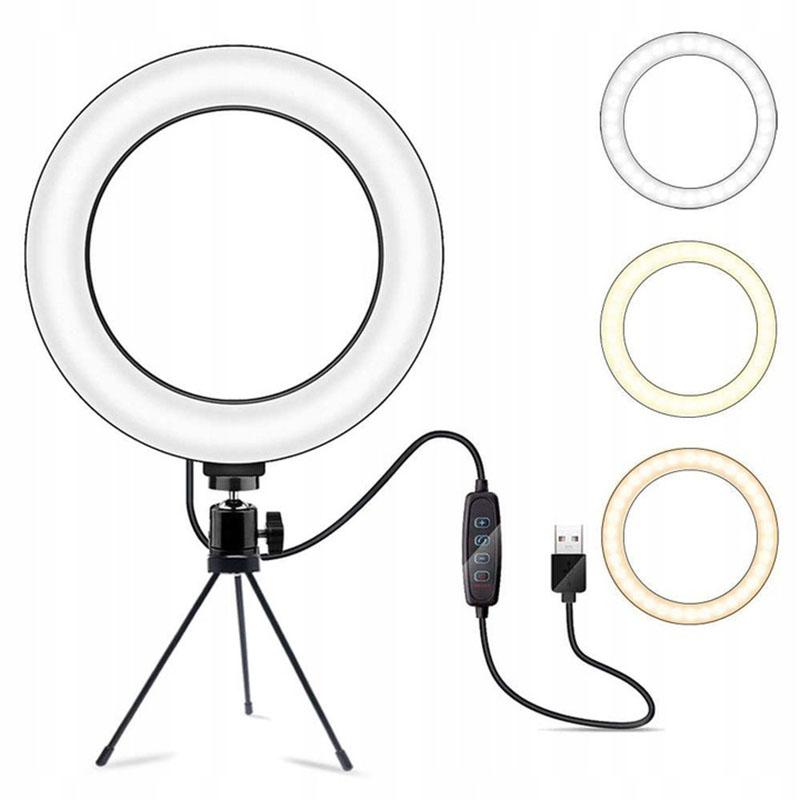 Prstencová lampa LED so statívom 16cm