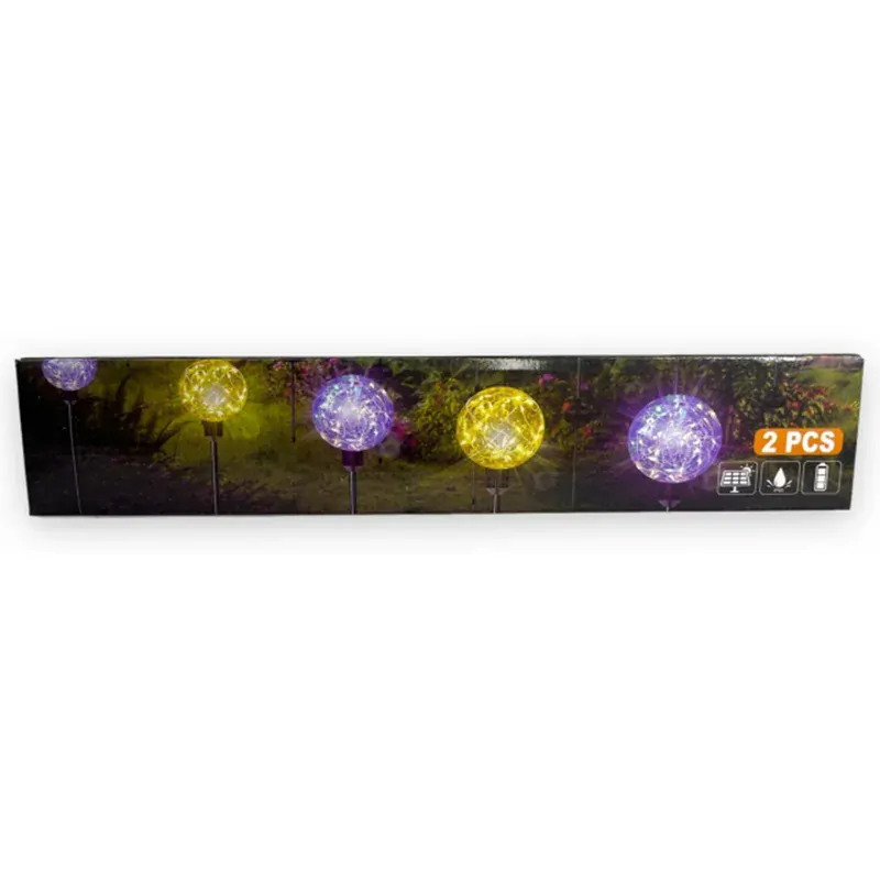 Záhradné solárne lampy RGB 2ks