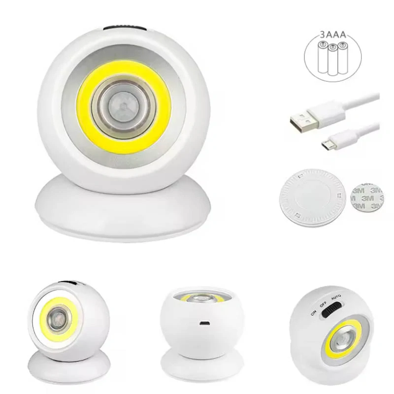Nástenná magnetická COB lampa s 360° rotáciou