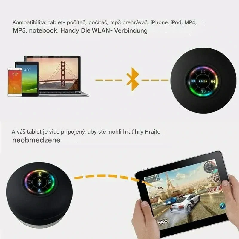 Mini Bluetooth reproduktor s prísavkou IPX4