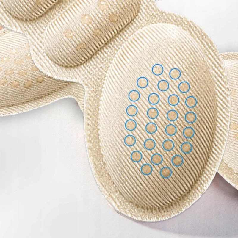 Pätové vložky do topánok proti otlakom lepiace 10x4cm 3mm krémové (1 pár)
