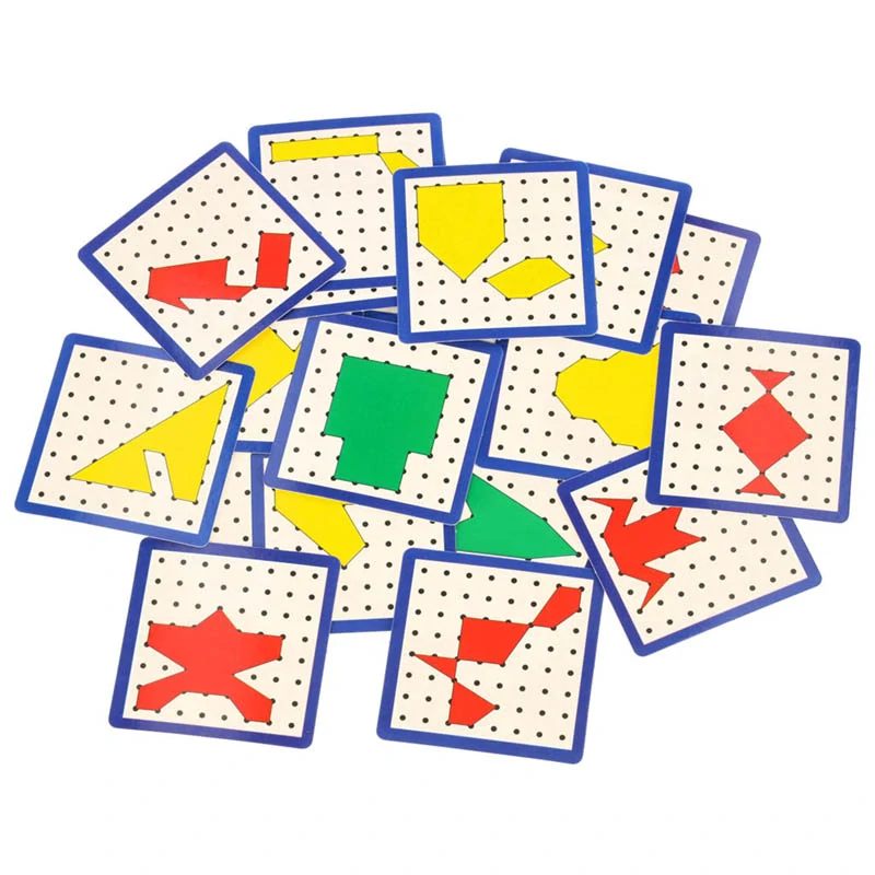 Drevený geoboard – tvorenie tvarov z gumičiek