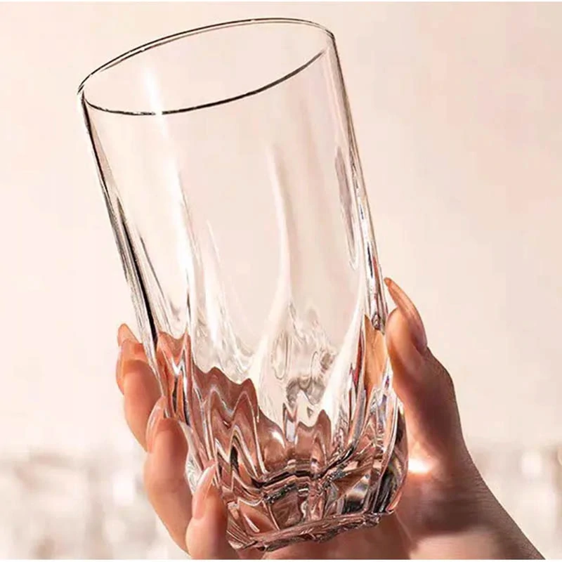 Sada 6 vysokých sklenených pohárov na nápoje a drinky 340 ml