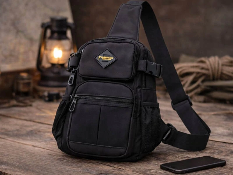 Pánska taška cez rameno crossbody čierna