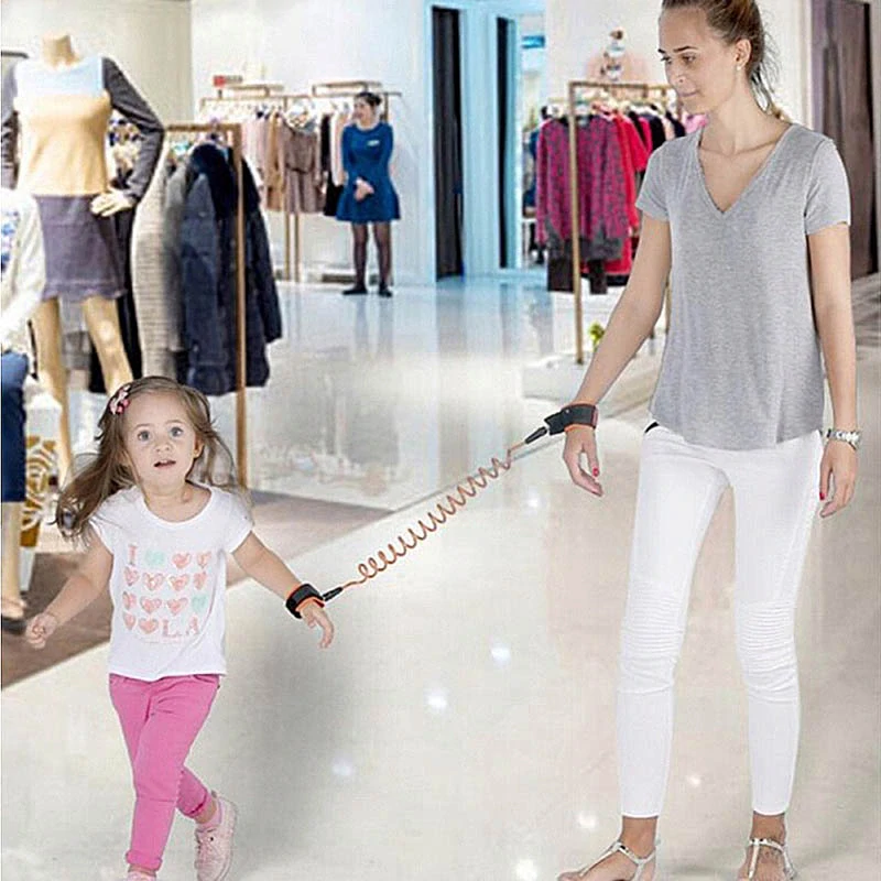 Bezpečnostný popruh na ruku pre dieťa proti strateniu modrý