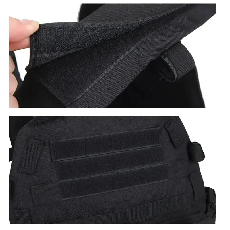 Outdoorová vesta s vreckami MOLLE čierna