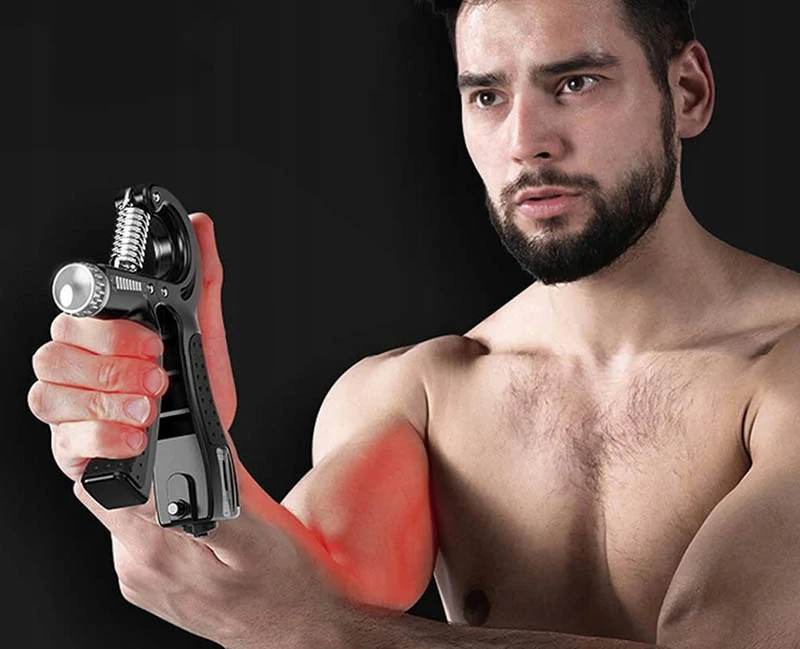 Posilňovač rúk s počítadlom a nastaviteľným odporom čierny